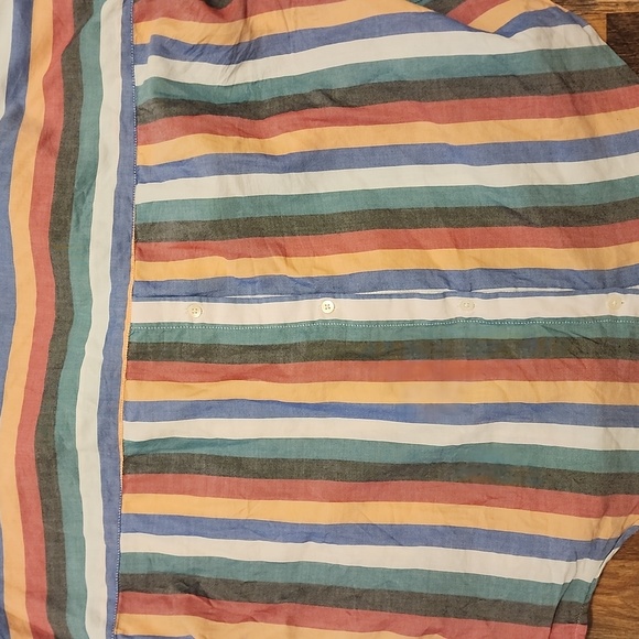 Madewell Courier Button-Back Shirt in Festival Stripe. Size XS - Picture 8 of 10